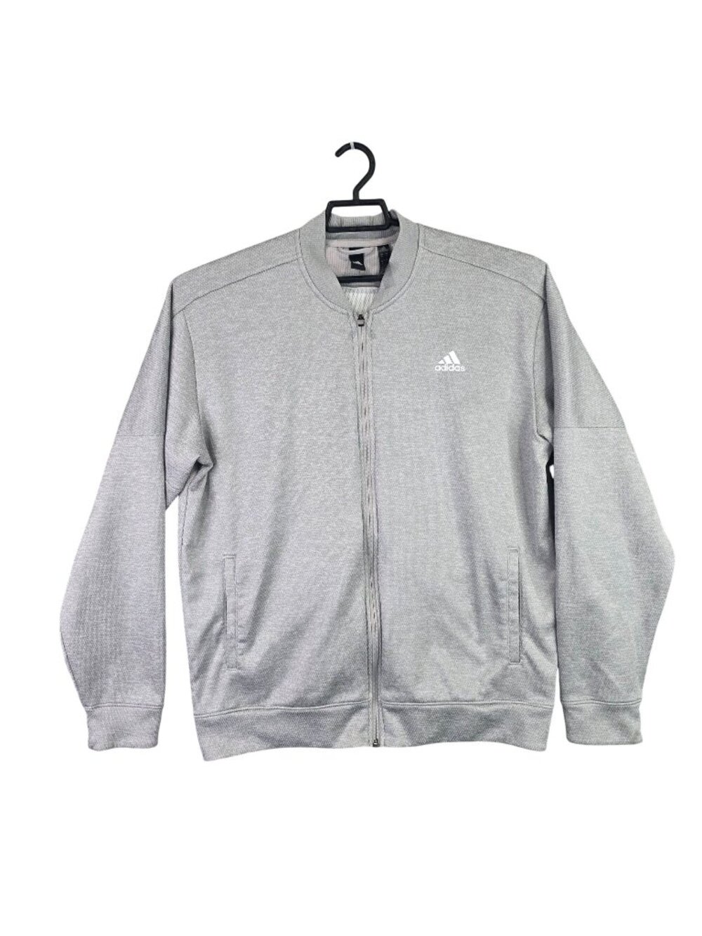 Mens Adidas Climawarm Gray Full Zip Jacket Polyester Warm Outerwear Size XL